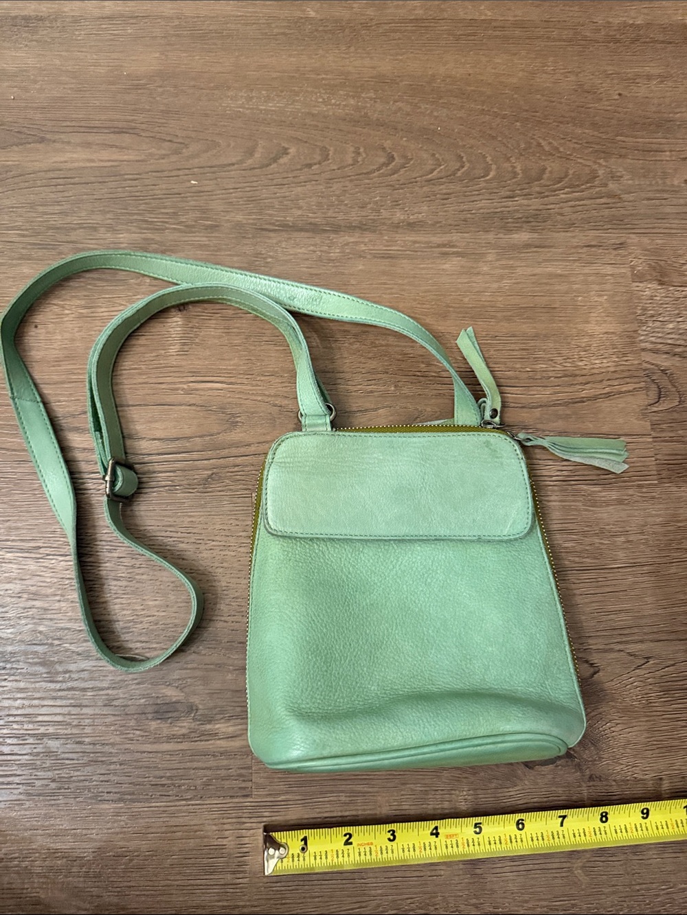 latico Mint Green Leather Crossbody Bag
